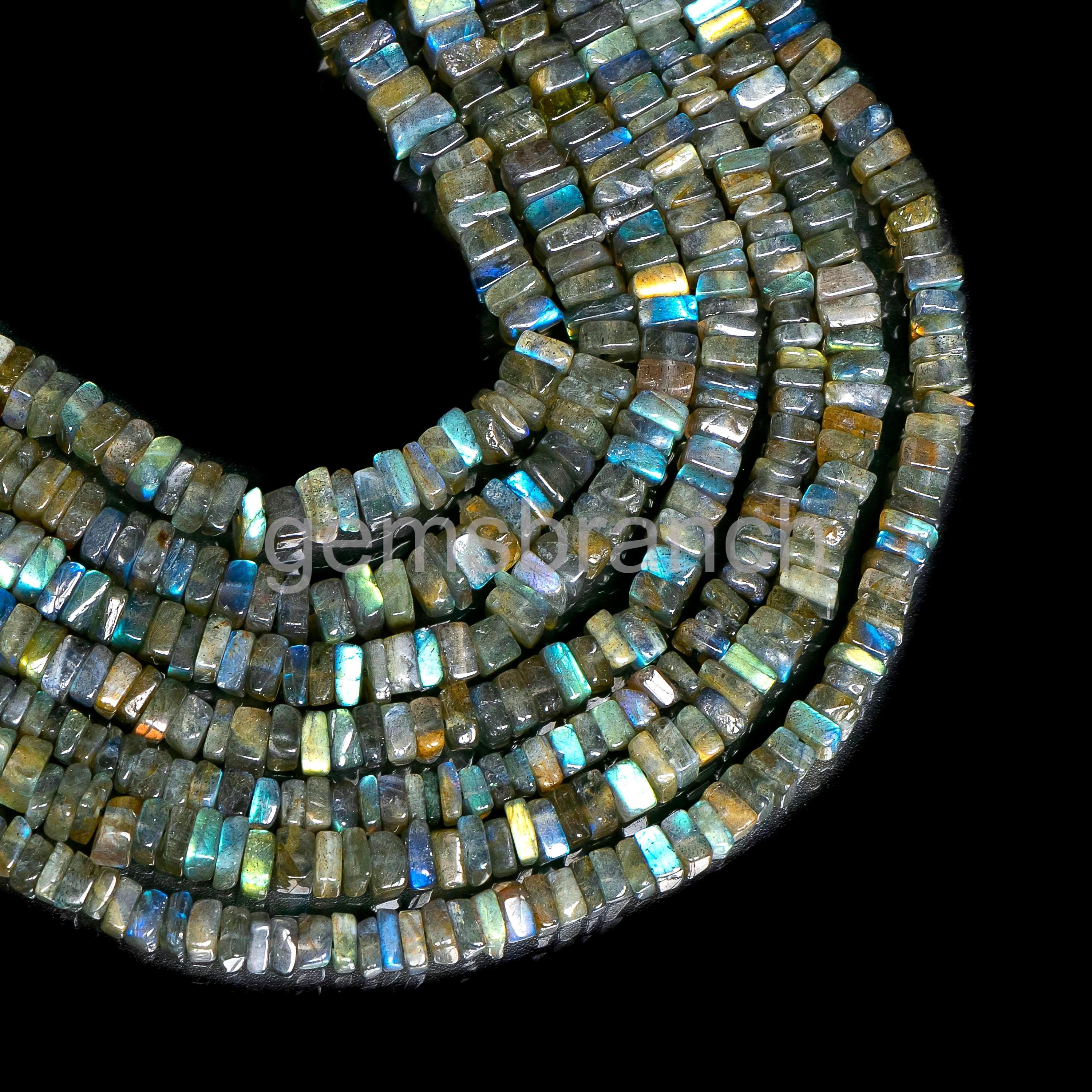Natural Flashy Labradorite Square Shape Gemstone Beads 4.50-5mm ...