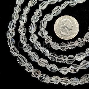 Top Quality Herkimer Diamond Beads, Diamond Quartz Nuggets Beads, Raw Herkimer Uncut Beads, Herkimer Diamond Straight Drill Wholesale Beads