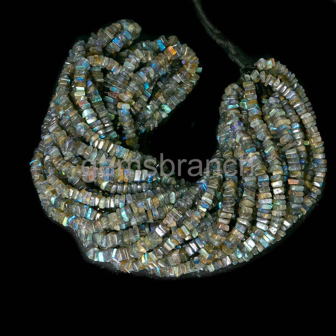Natural Flashy Labradorite Square Shape Gemstone Beads 4.50-5mm ...