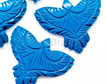 Turquoise Eagle Carving, Hand Carved Eagle Shape Gemstone, Bird carved Gemstone For Jewelry Making, Crystal Carving, Eagle Sculpture 40MM