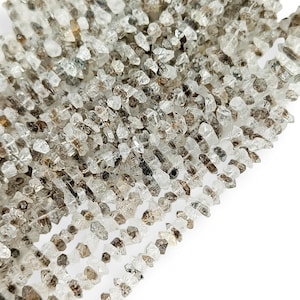 Herkimer Diamond Nuggets Beads, Herkimer Diamond Quartz Gemstone, Diamond Quartz Uncut Beads, Herkimer Quartz Beads, Diamond Jewelry Beads