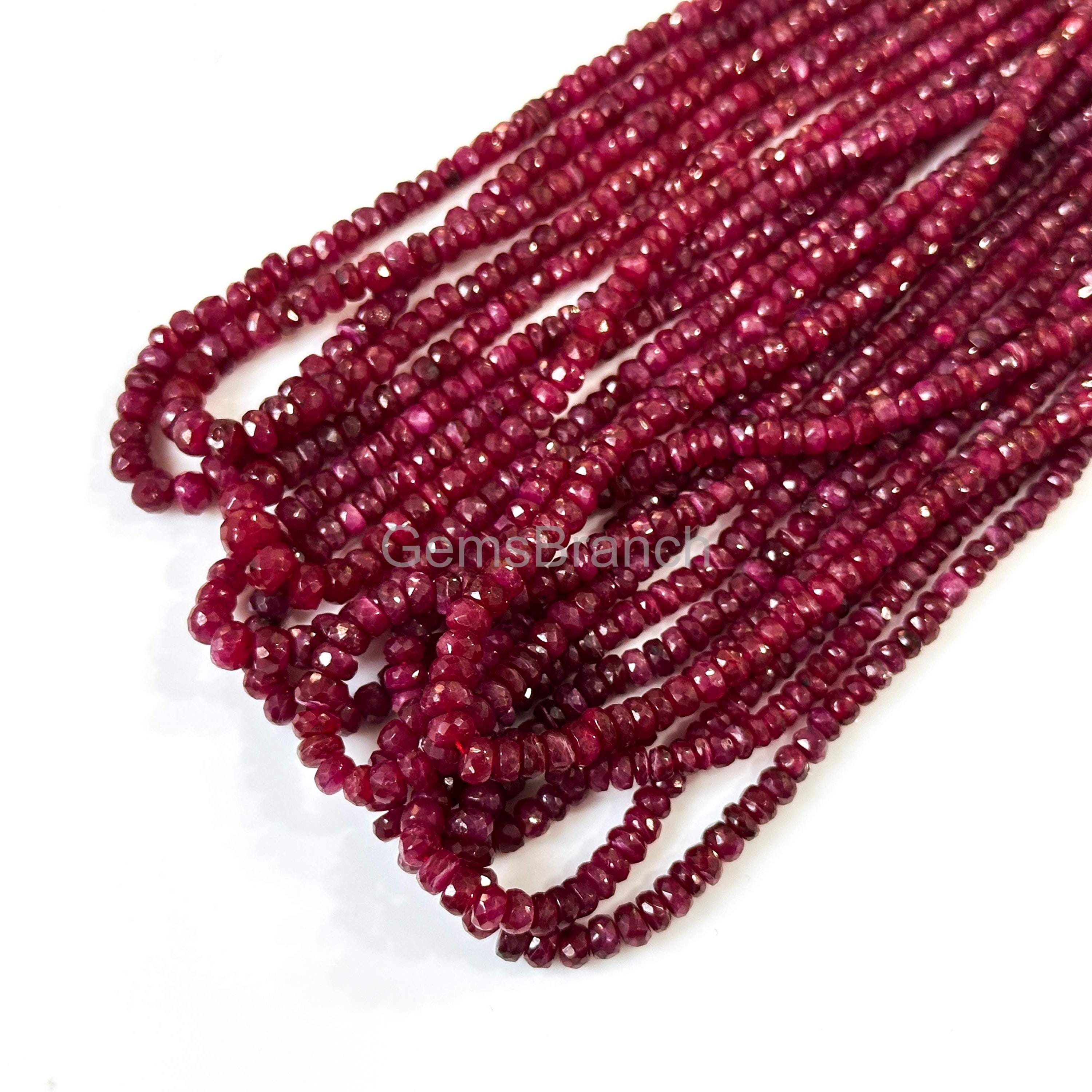 Ot Ruby Natural Longido Ruby Beads, Beautiful Loose Beads, Red Ruby Faceted ...