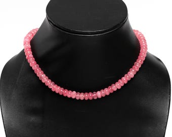 Perles tube quartz fraise 14mm - trou : 1.2mm