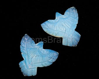 Gorgeous Opalite Eagle Carving, Hand Carved Eagle Shape Gemstone, Bird carved Gemstone For Jewelry, Crystal Carving, Eagle Sculpture 26MM