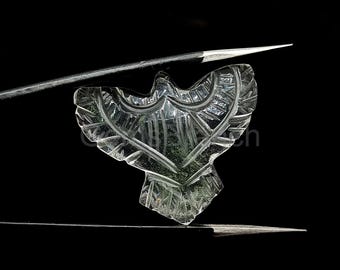 AAA+ Crystal Quartz Eagle Carving, Hand Carved Eagle Shape Gemstone, Bird carved Gemstone For Jewelry, Crystal Carving, Eagle Sculpture 30MM