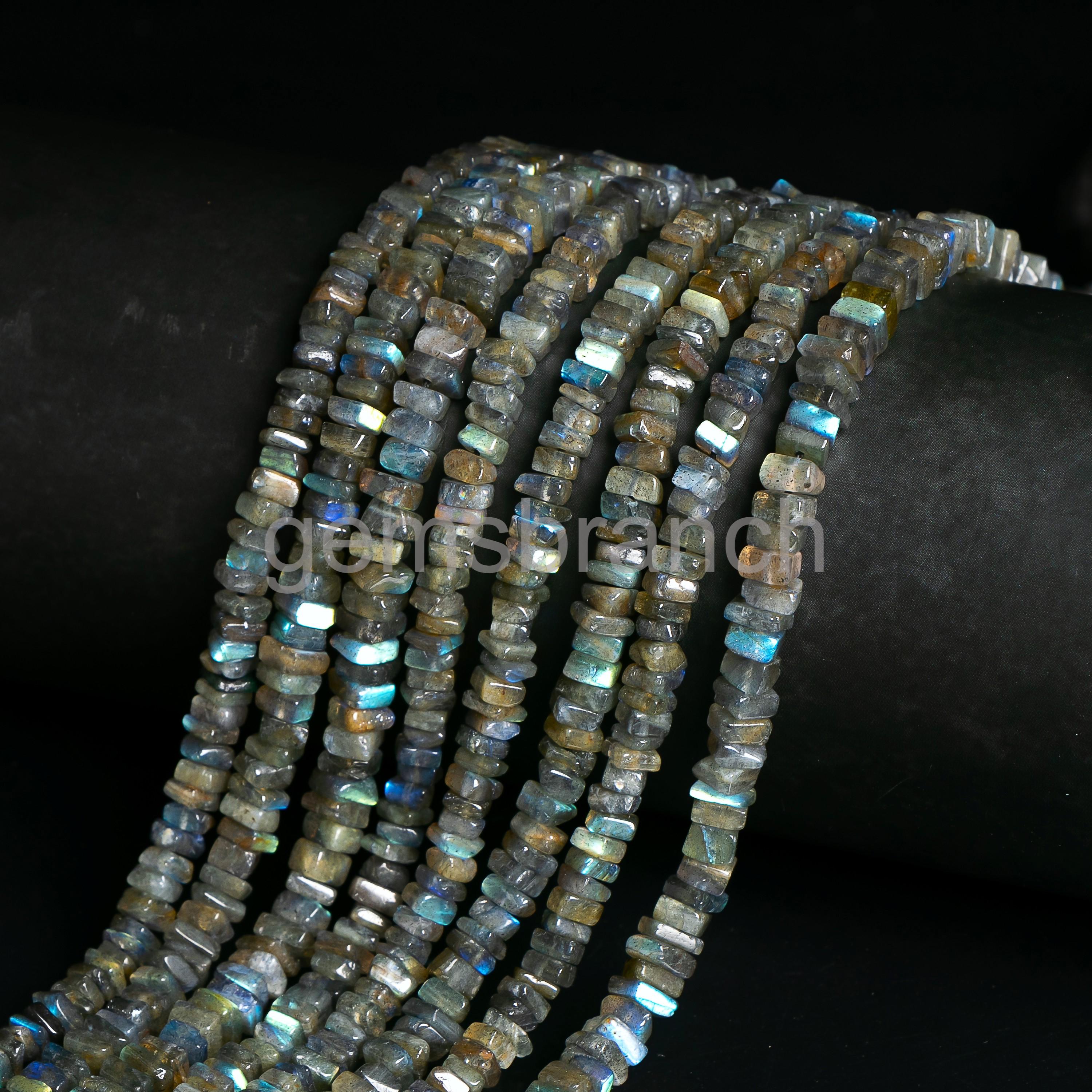 Natural Flashy Labradorite Square Shape Gemstone Beads 4.50-5mm ...