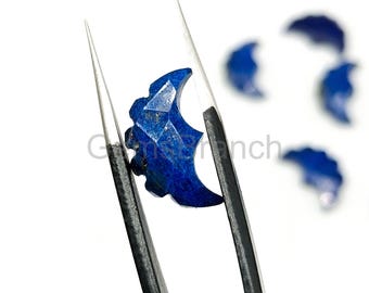 AAA+ Lapis Lazuli Eagle Carving, Hand Carved Eagle Shape Gemstone, Bird carved Gemstone For Jewelry, Crystal Carving, Eagle Sculpture 40MM