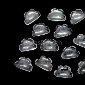 Natural Crystal Quartz Cloud Charms, Crystal Quartz Smooth Gemstone, Crystal Quartz Hand Carved Briolettes, Crystal Quartz Jewelry Making