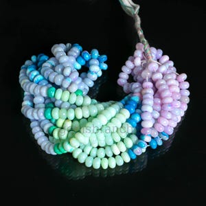 Top-Qualität Opal Multi Color Rondell Perlen, schattierte Opal Rondell Form Perlen, 8 mm Regenbogen Opal Perlen für die Schmuckherstellung, Pastell Opal Perlen