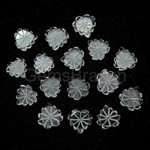 Beautifully Carved Crystal Quartz Leaf Shape, Clear Quartz Hand Carved Gemstone, Crystal Loose Gemstone Charms, Quartz For Jewelry Making