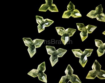 Natural Lemon Quartz Ninja Star shape Gemstone,Faceted Hand Carved Star Beads for Jewelry 11MM Lemon Quartz Star Briolettes Healing Crystals