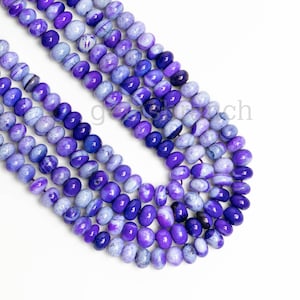 AAAA Lila Lavendel Opal glatte Rondell Form Perlen, natürliche Lavendel Opal Rondell Perlen, 8 mm Schattierte lila Opal Perlen für die Schmuckherstellung