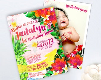 Tropical Invitations Etsy