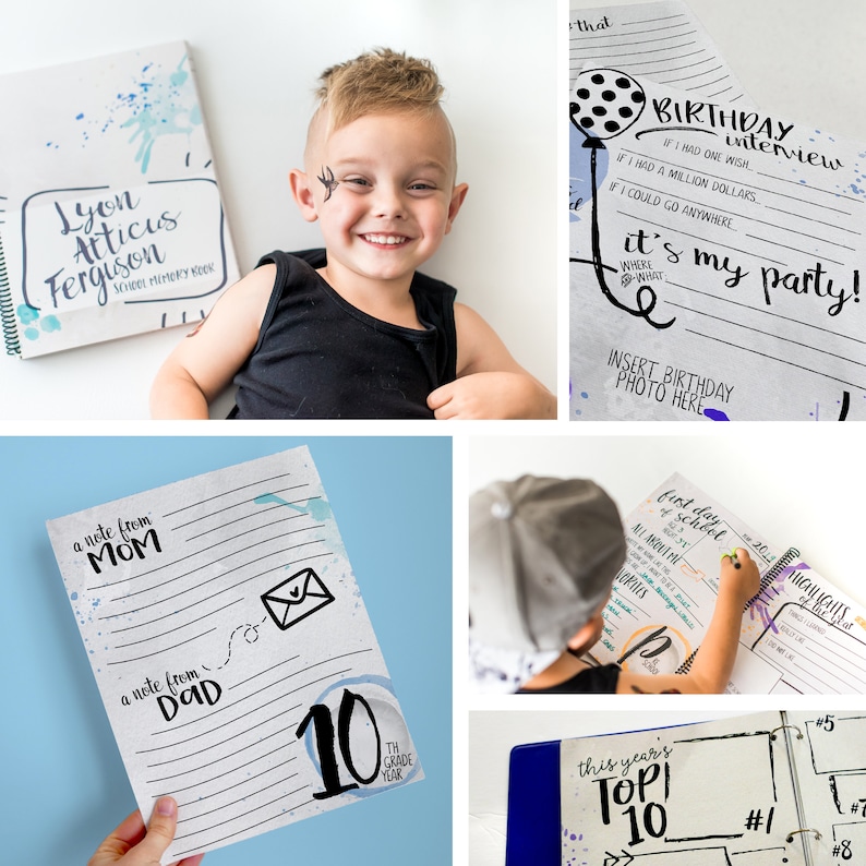 PRINTED Back to School Memory Book Pages, Insert Pages, Memory Album ...