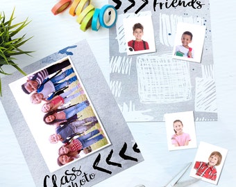 PRINTED Class Photo Pages, School Journal, School Memory Pages, Classroom Memories, Kids Journal, School Memory Book