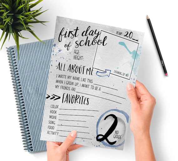 DIGITAL FIRST and LAST Day of School Pages, Back to School Memory Book, Printable, Kids Journal, School Memory Album, Back to School Sign