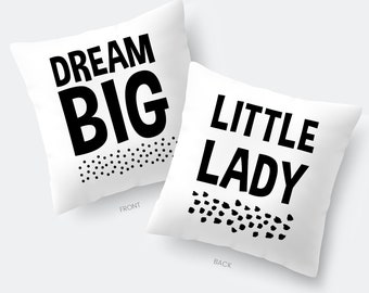 Throw Pillow, Dream Big, Girl Nursery Decor, Baby Shower Gift, Nursery Decor, Playroom Decor, Kids Accent Pillow, Newborn Gift, Baby Girl