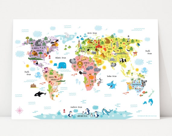 Baby Girl Gift Unique Baby Girl Gifts World Map Poster Baby