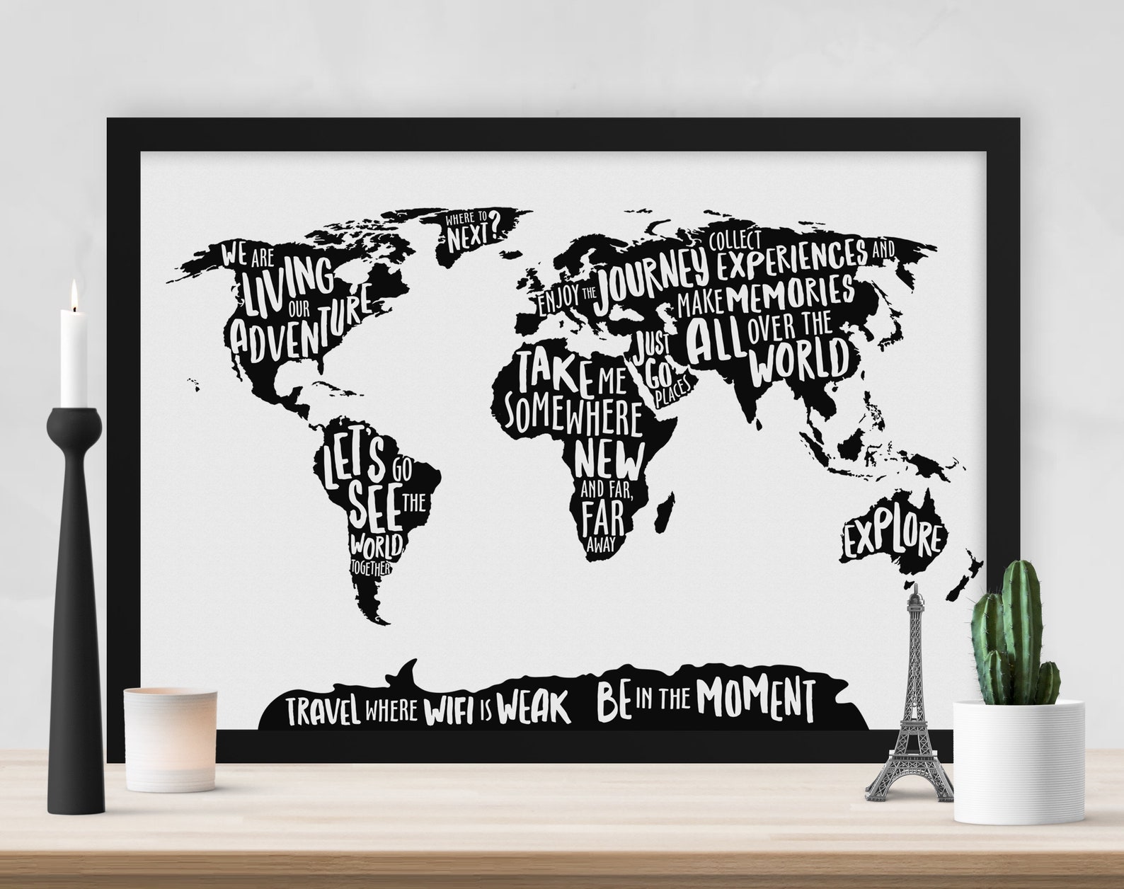 World Map Wall Art Printable Map Digital Download Printable - Etsy