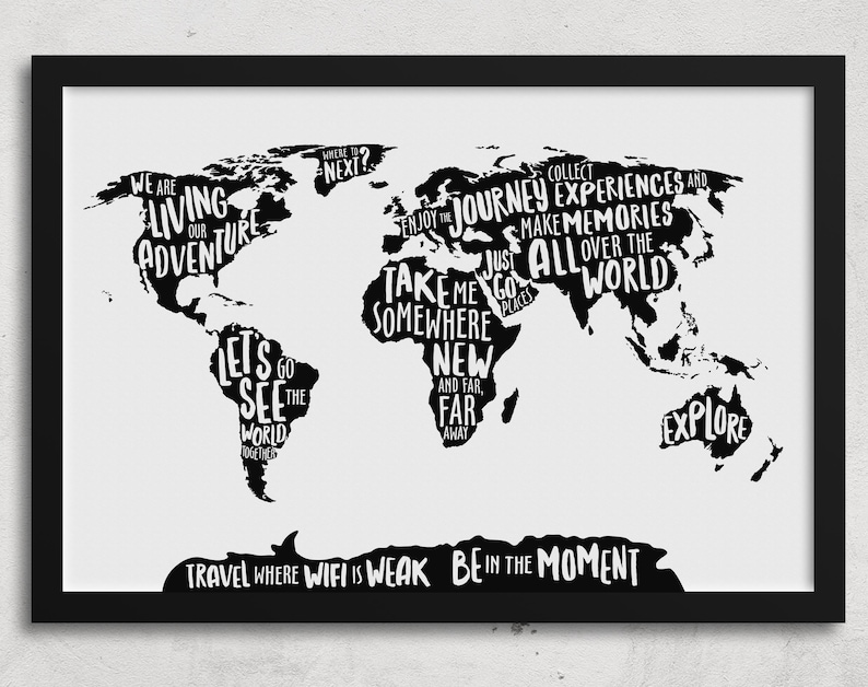 Office Wall Art World Map Wall Art Office Wall Decor World | Etsy