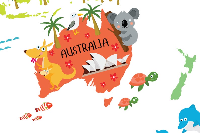 Boy Nursery Decor Kids Map Nursery Map Decor Kids Wall Etsy