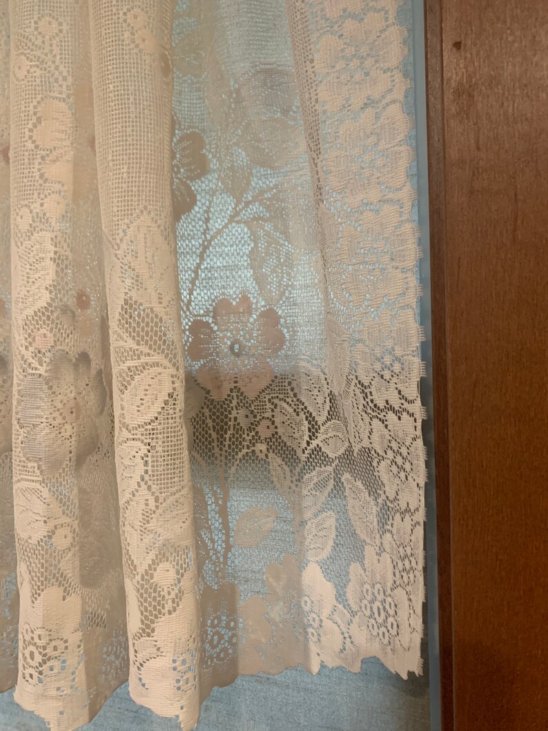 Lace Valance. Vintage Lace Valance. Filet Lace Valance. Cream Etsy