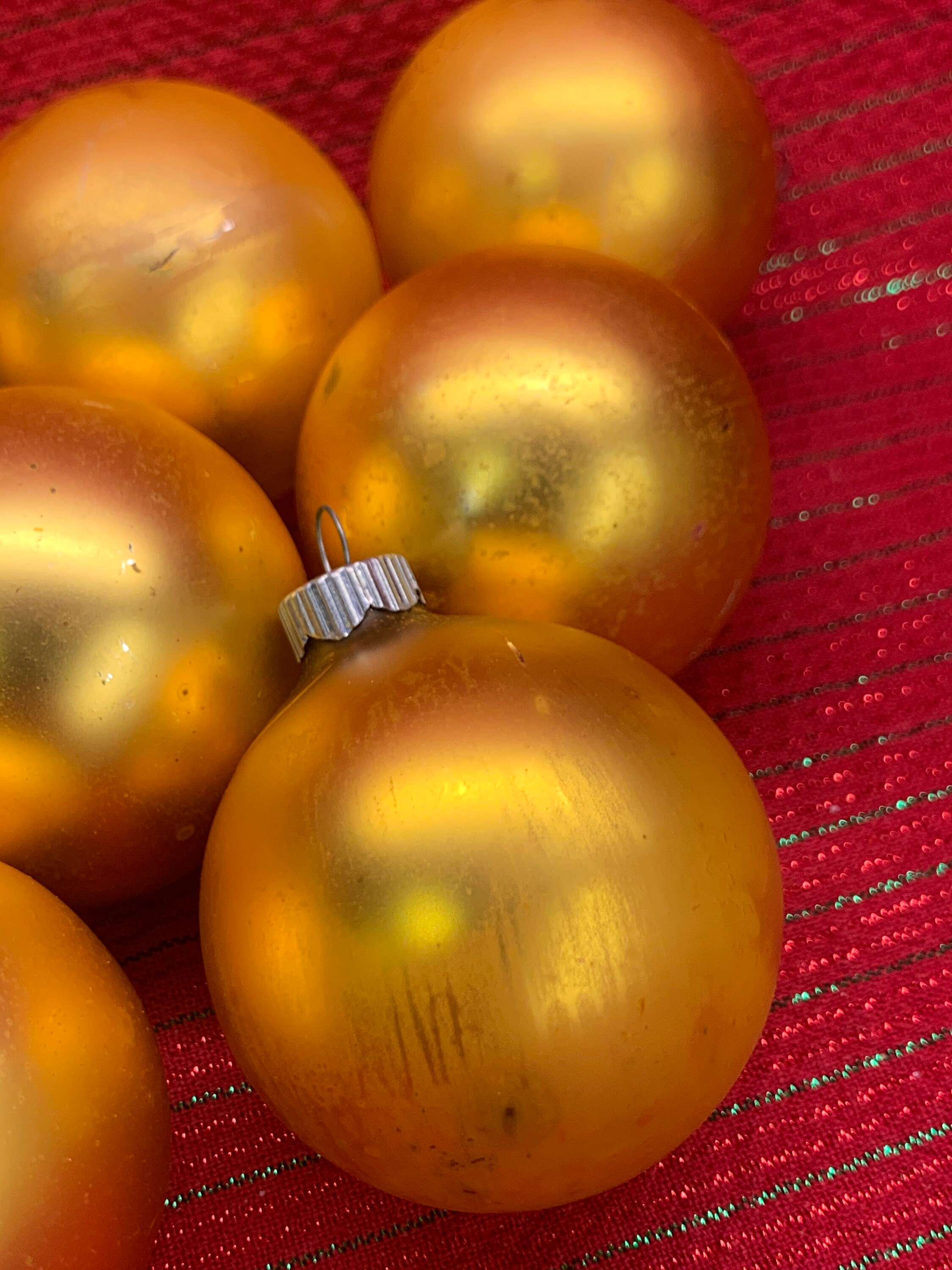 Vintage Shiny Brite Ornaments. Vintage Gold Christmas Bulbs. Etsy UK