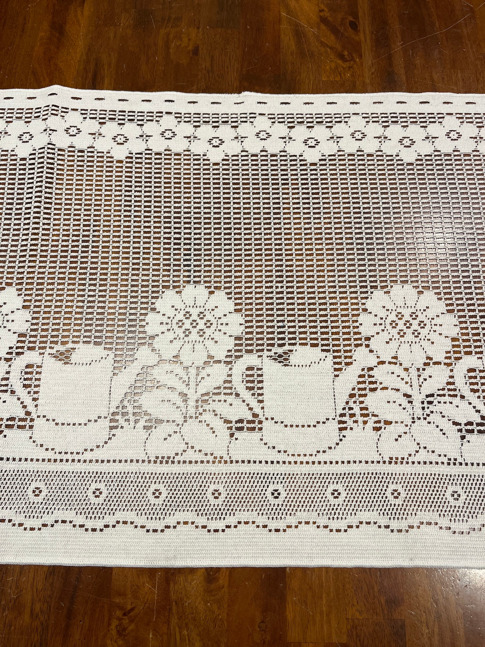 Lace Valance. Vintage Lace Valance. Floral Lace Valance. Etsy