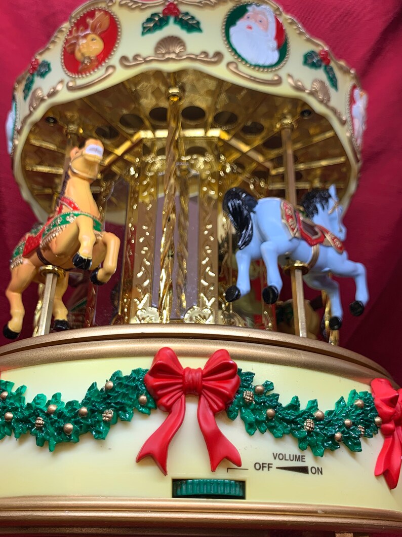 Rare Vintage Christmas Carousel. Miniature Carousel. | Etsy