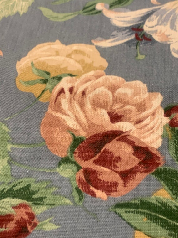 Chintz Upholstery Fabric. 1 Yd. Vintage Fruit Upholstery Etsy
