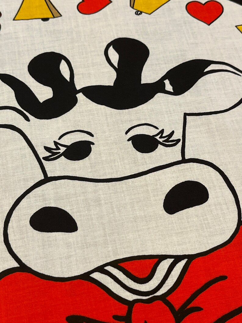 Cow Fabric. Cow Pillow Fabric. Cow Panel Cow Bell. Fabric Cow - Etsy