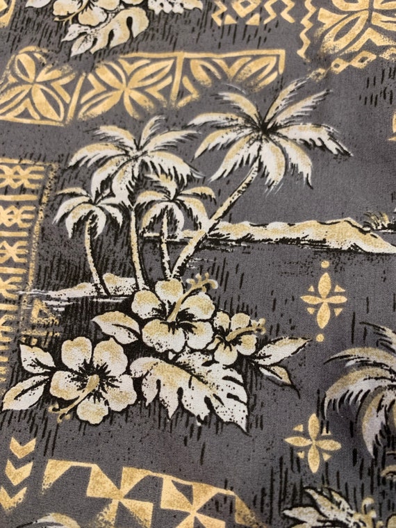 Vintage Hawaiian Shirt. Grey Hawaiian Shirt! Men’… - image 9