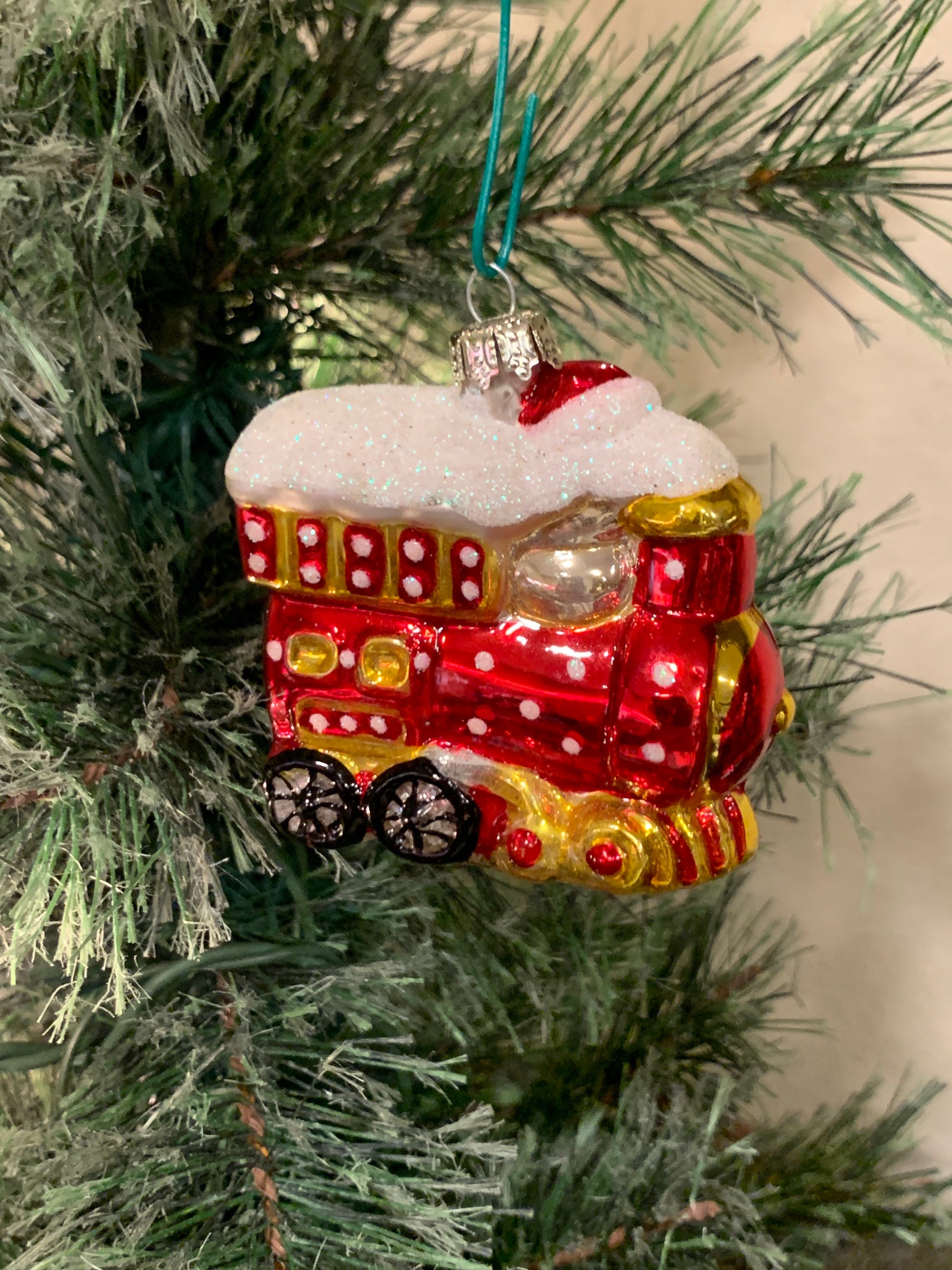 Vintage Train Ornament. Glass Train Ornament. Vintage Hand Etsy