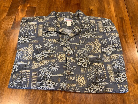 Vintage Hawaiian Shirt. Grey Hawaiian Shirt! Men’… - image 10