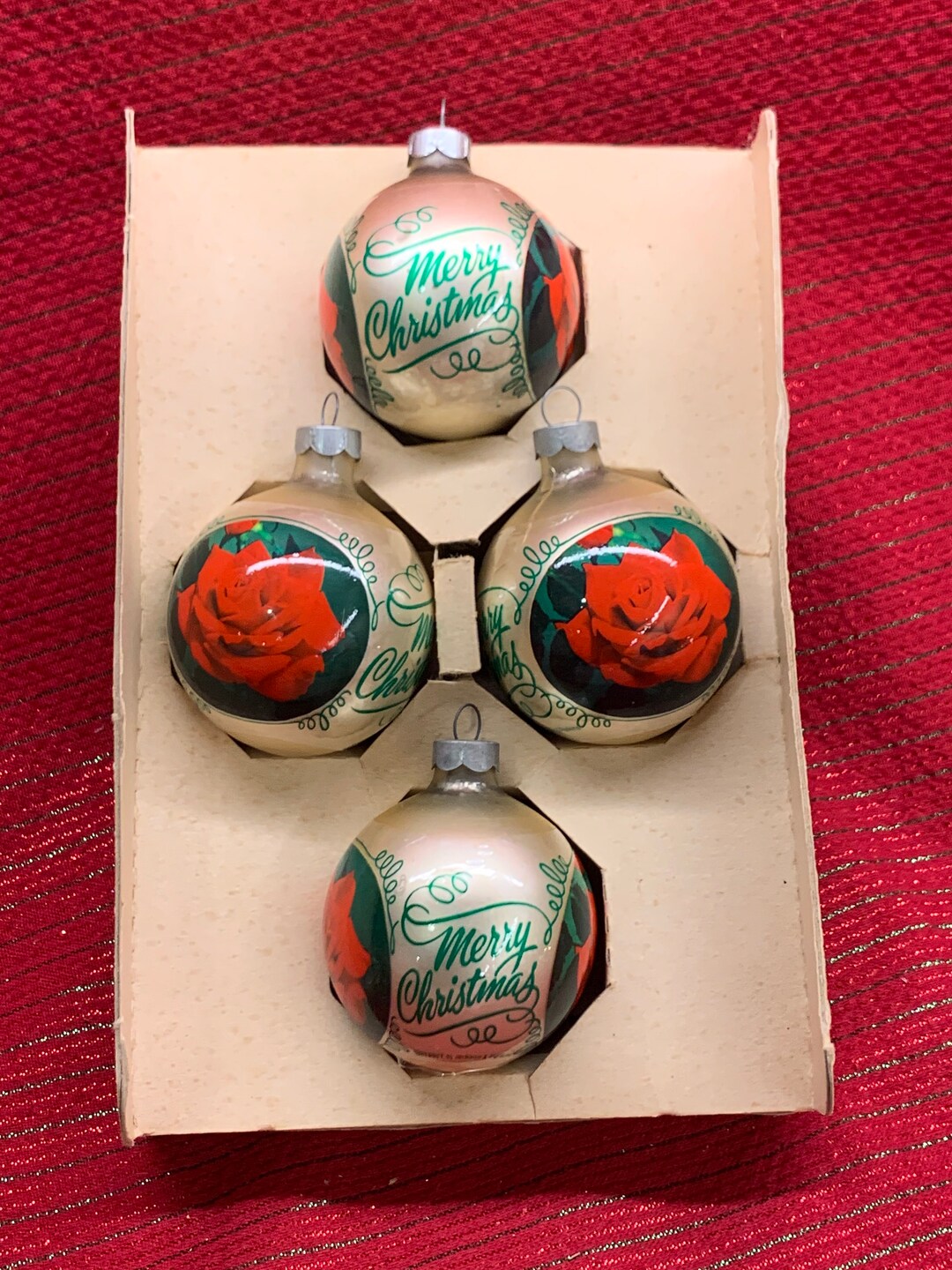Vintage Glass Ornaments Floral Ornaments. Vintage Floral Ornaments