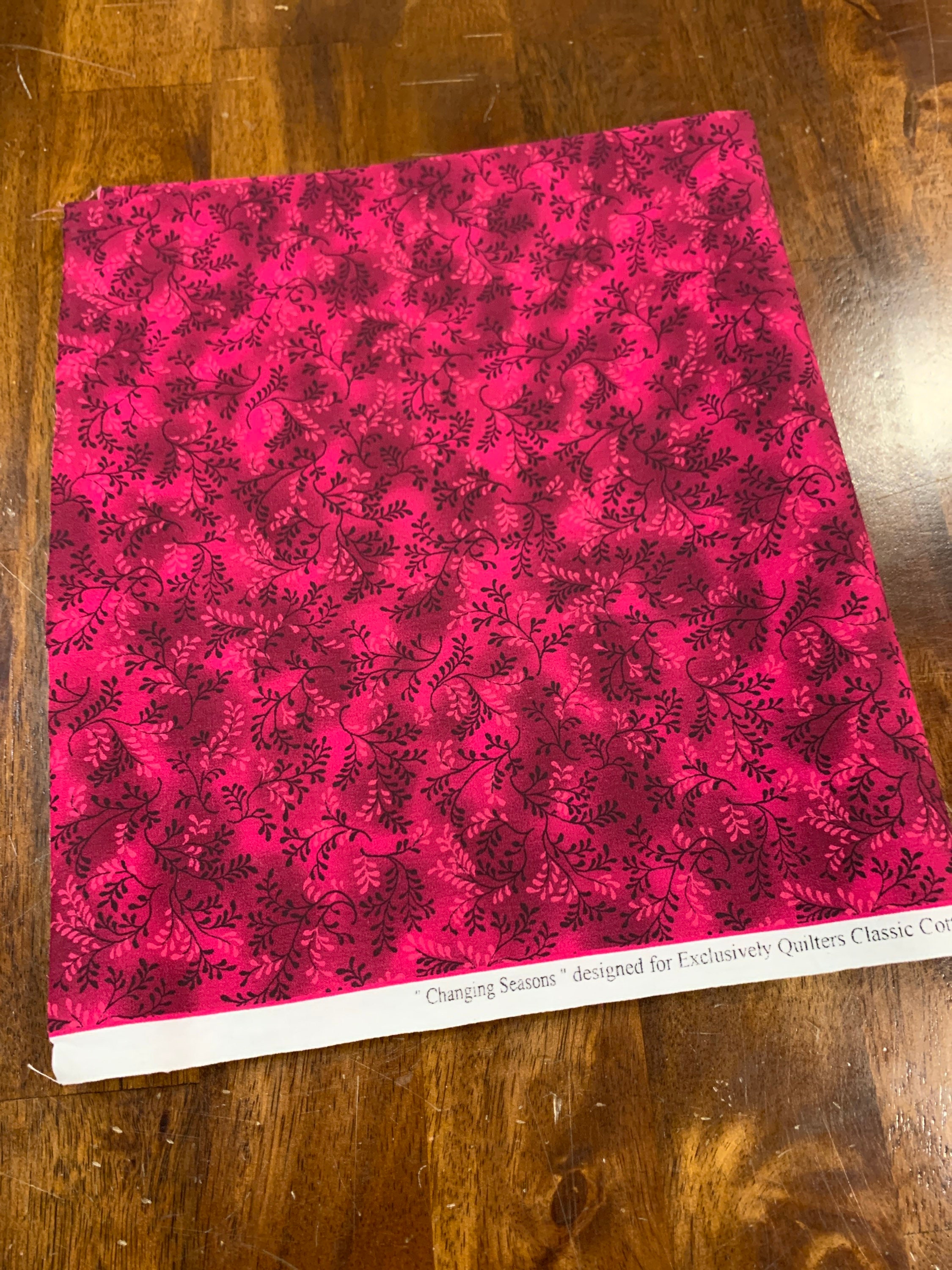 Pink Quilting Fabric. 1/2 Yd. Vining Calico Fabric. Marbled Etsy