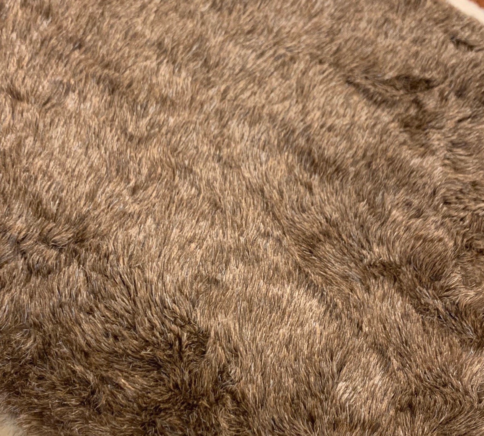 Faux Fur Fabric. 1 1/2 yd. Dark Brown Fur Fabric. Bear Fur | Etsy