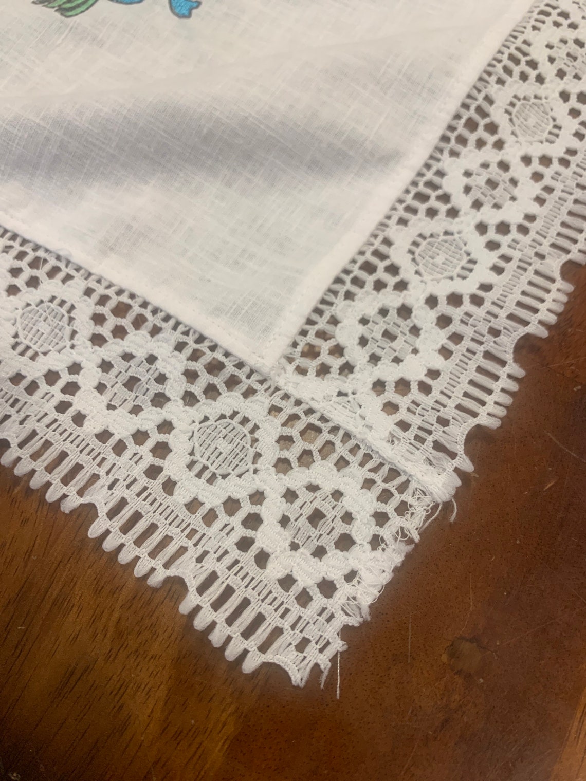 Vintage Tablecloth. Card Table Tablecloth. 48. Embroidered Etsy