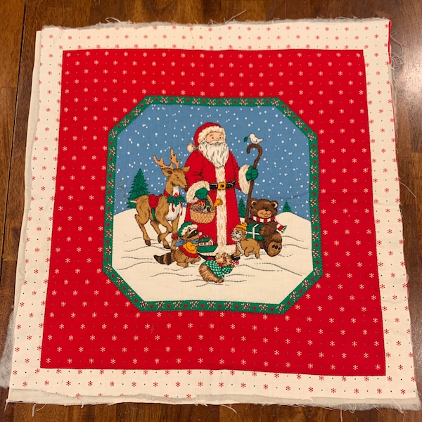 You chose! Vintage Christmas Pillow Squares. Christmas Pillow Squares. Woodland Christmas Fabric.