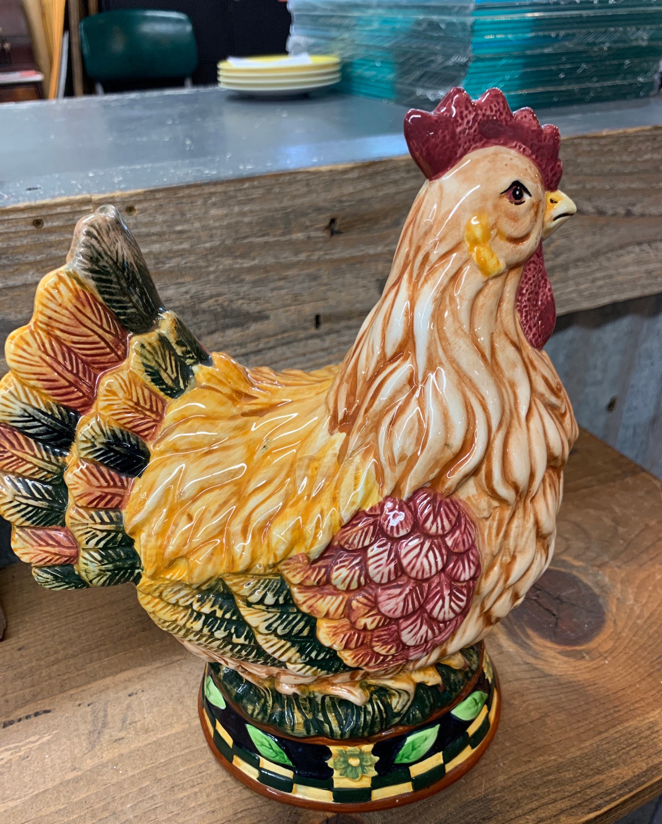 Keramik Huhn. Handbemaltes Huhn. Hühner Dekor. Ganz Bella Casa | Etsy