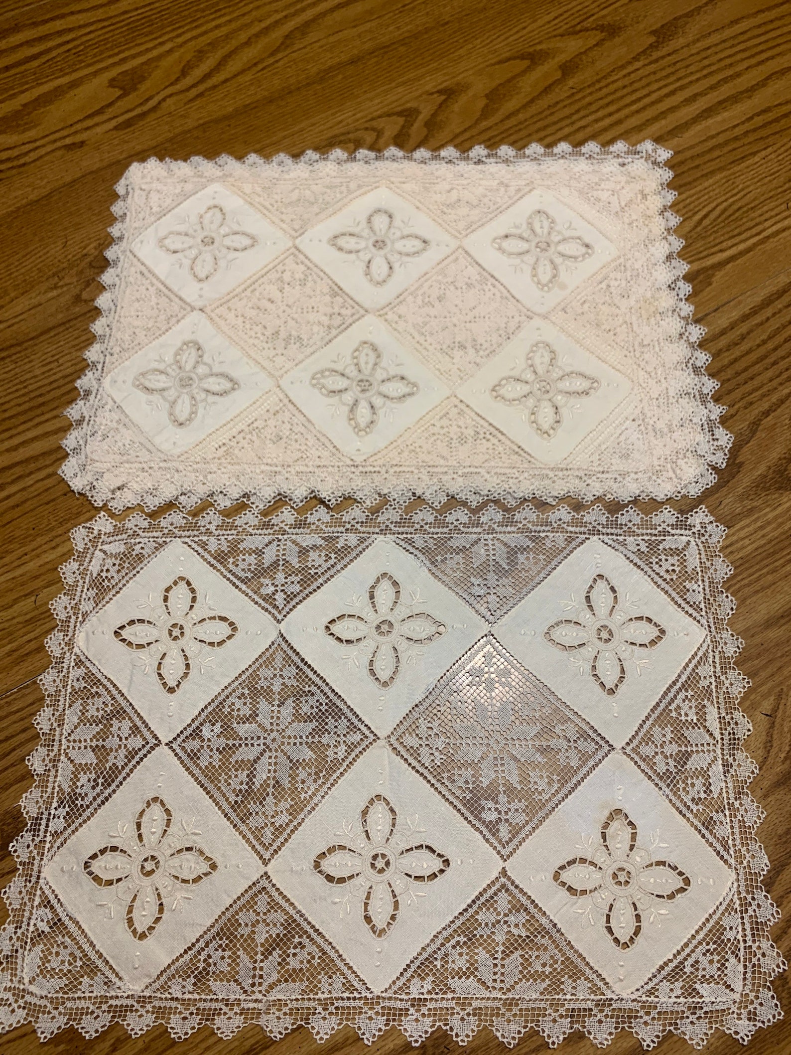 Vintage Lace Placemats. Lacy Placemats. Set of 4. Crocheted Etsy
