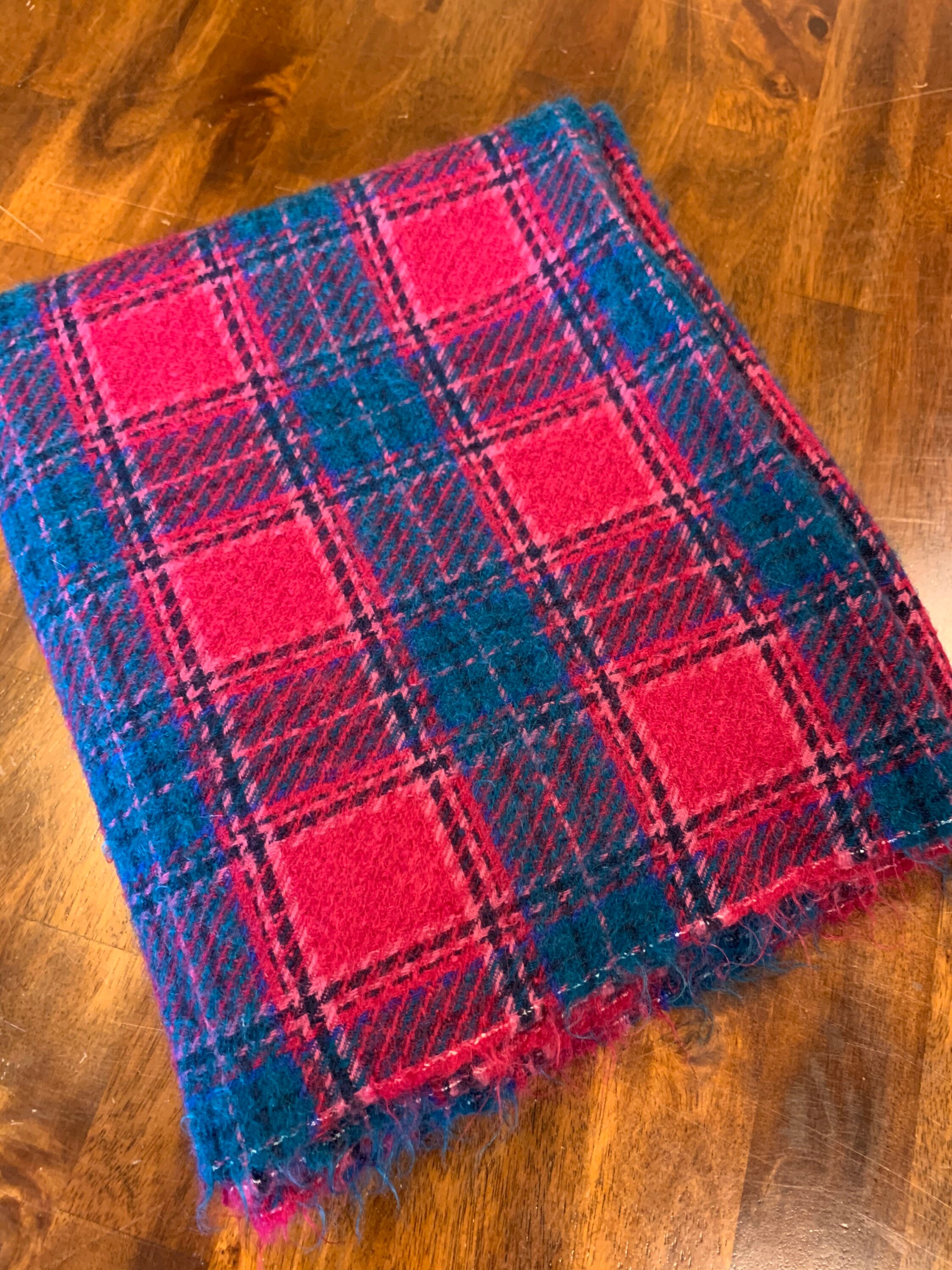 Vintage Wool Blanket. Wool Blanket. 48 by 55. Plaid Throw. Etsy