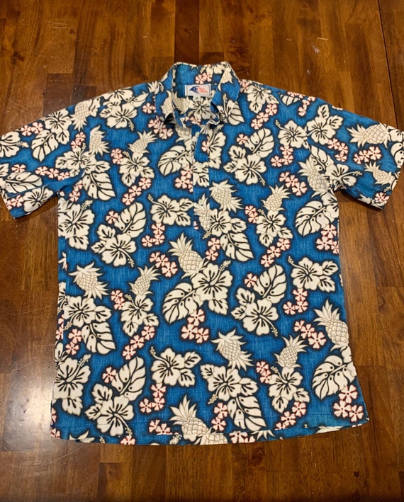 Vintage Hawaiian Shirt. Pullover Hawaiian Shirt. N