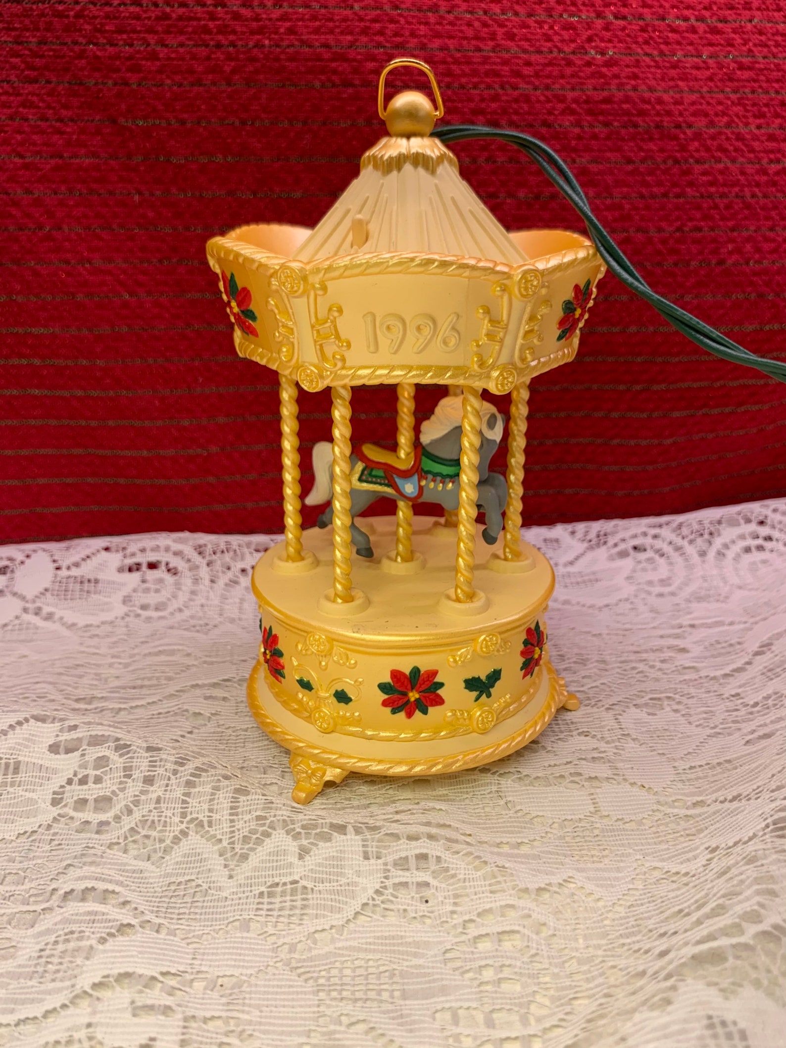 Vintage Hallmark Ornament Plug in Ornament Carousel Etsy