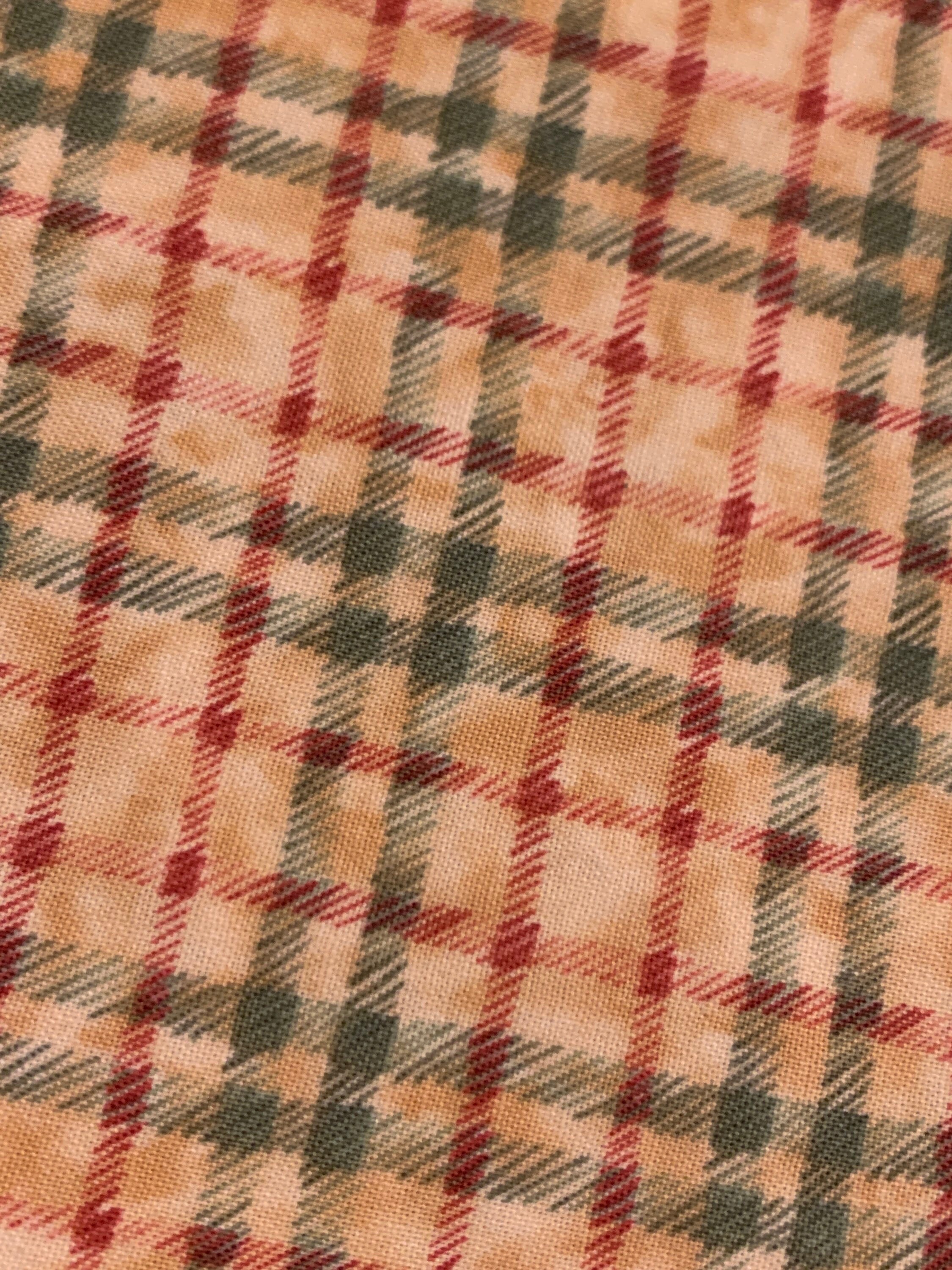 gold plaid pants