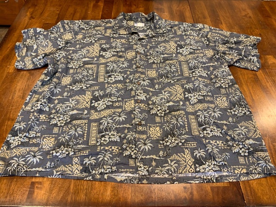 Vintage Hawaiian Shirt. Grey Hawaiian Shirt! Men’… - image 8