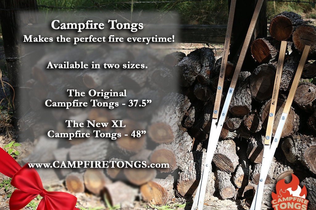 Original Campfire Tongs. Lightweight and Durable. Made in the USA. Available in 371/2. Etsy