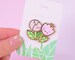Tulip & Peony Enamel Pin - Best Friends Enamel Pin - Cute Tulip Enamel Pin - Flower Pin - Cute Enamel Lapel Pin - Katnipp Kawaii Pins Gifts