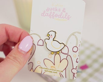 Spring Ducks & Daffodils: Mother Duck Enamel Pin