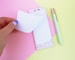 Cute To do list ~ 50 ~ Cute Coffee Illustrated To do list ~ Kawaii Pink To-do Lists ~ Katnipp ~ Kawaii Pink & Brown Stationary 